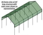 12'Wx50'Lx13'6"H RV storage shelter